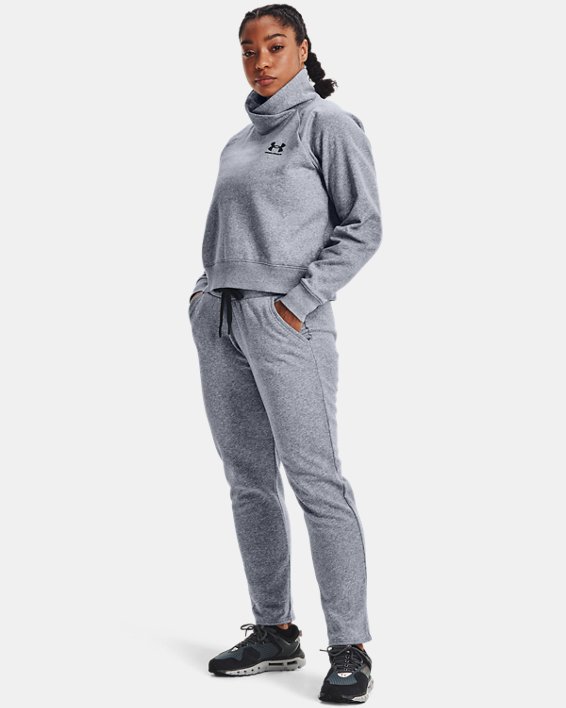 Women's UA Rival Fleece Pants, Gray, pdpMainDesktop image number 2